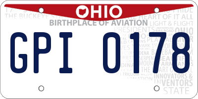 OH license plate GPI0178