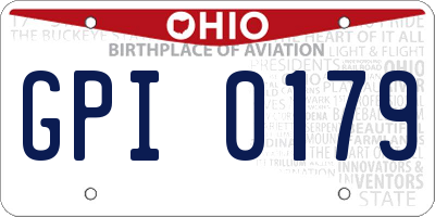 OH license plate GPI0179