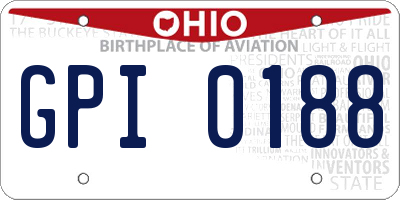 OH license plate GPI0188