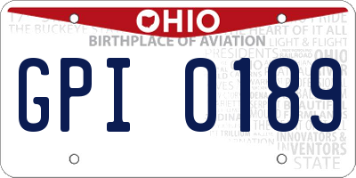 OH license plate GPI0189