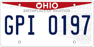 OH license plate GPI0197