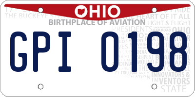 OH license plate GPI0198