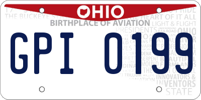 OH license plate GPI0199