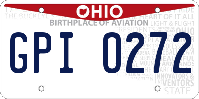 OH license plate GPI0272