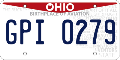 OH license plate GPI0279