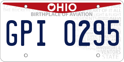 OH license plate GPI0295