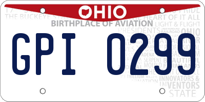 OH license plate GPI0299