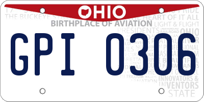 OH license plate GPI0306