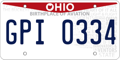 OH license plate GPI0334