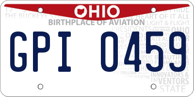 OH license plate GPI0459