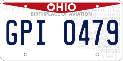 OH license plate GPI0479