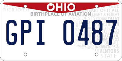 OH license plate GPI0487