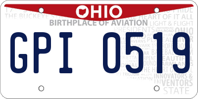 OH license plate GPI0519