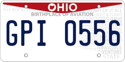 OH license plate GPI0556