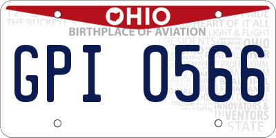 OH license plate GPI0566