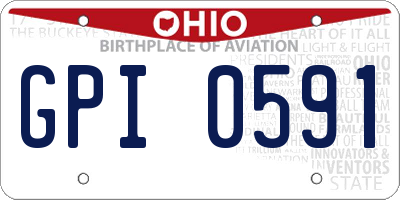 OH license plate GPI0591