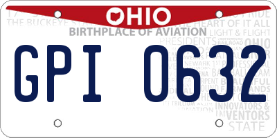 OH license plate GPI0632