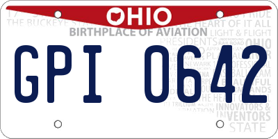 OH license plate GPI0642