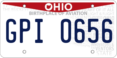 OH license plate GPI0656