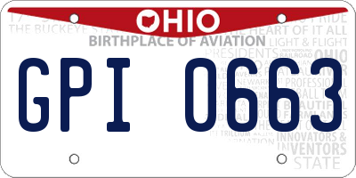 OH license plate GPI0663