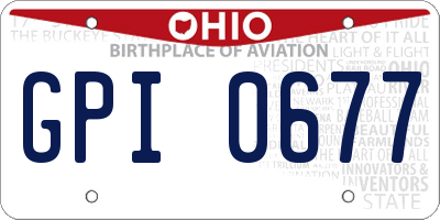 OH license plate GPI0677