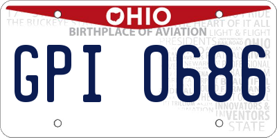 OH license plate GPI0686