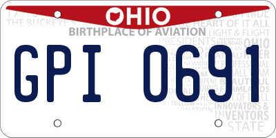 OH license plate GPI0691