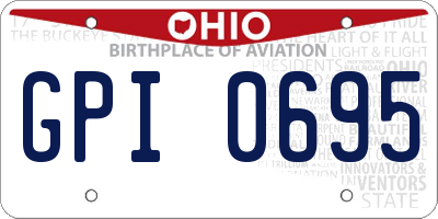 OH license plate GPI0695