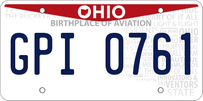 OH license plate GPI0761