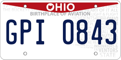 OH license plate GPI0843