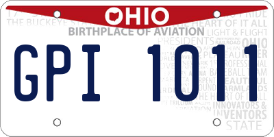 OH license plate GPI1011