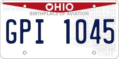 OH license plate GPI1045