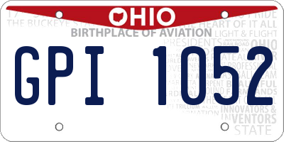 OH license plate GPI1052