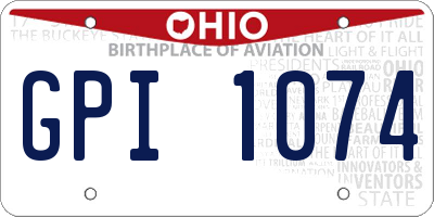 OH license plate GPI1074