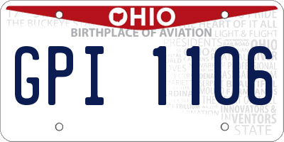 OH license plate GPI1106
