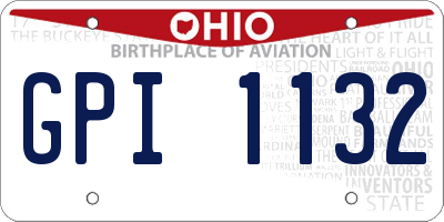 OH license plate GPI1132
