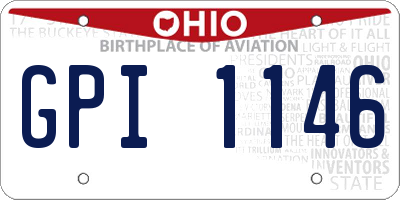 OH license plate GPI1146