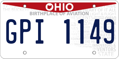 OH license plate GPI1149