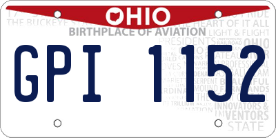 OH license plate GPI1152