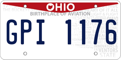 OH license plate GPI1176