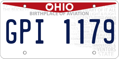 OH license plate GPI1179