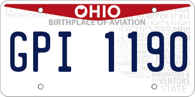 OH license plate GPI1190