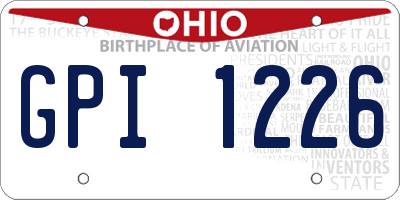 OH license plate GPI1226