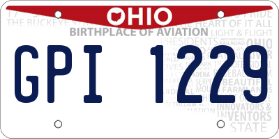 OH license plate GPI1229