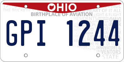 OH license plate GPI1244