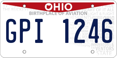 OH license plate GPI1246