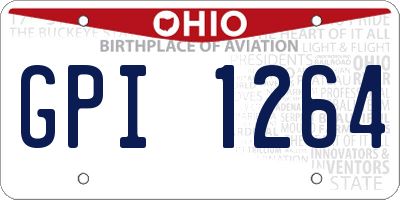 OH license plate GPI1264