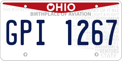 OH license plate GPI1267