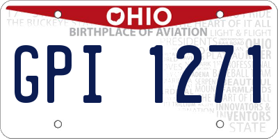 OH license plate GPI1271