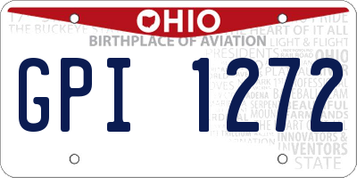 OH license plate GPI1272